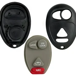 Buick Oldsmobile Pontiac Replacement Case and Button Pad for L2C0007T 10335582 10335588 with Trunk Button