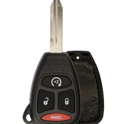 Chrysler Dodge Jeep Remote Head Key Replacement Case fits FCC KOBDT04A with 4 Fat Buttons