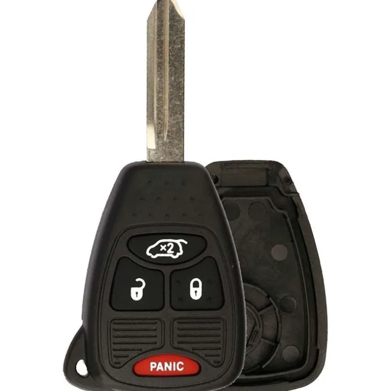 Chrysler Dodge Jeep Remote Head Key Replacement Case fits M3N65981772 M3N5WY72XX OHT692427AA OHT692713AA 4 Skinny Buttons