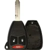 Dodge Remote Head Key Replacement Case fits KOBOT04A with 3 Fat Buttons