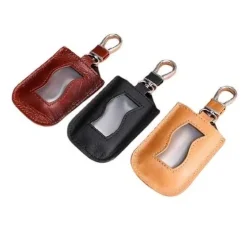 Key Fob Leather Tote To Protect Remote or Re-Attach To Keychain