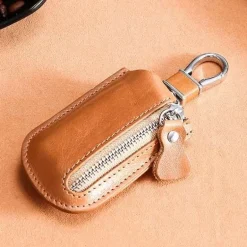 Key Fob Leather Tote To Protect Remote or Re-Attach To Keychain