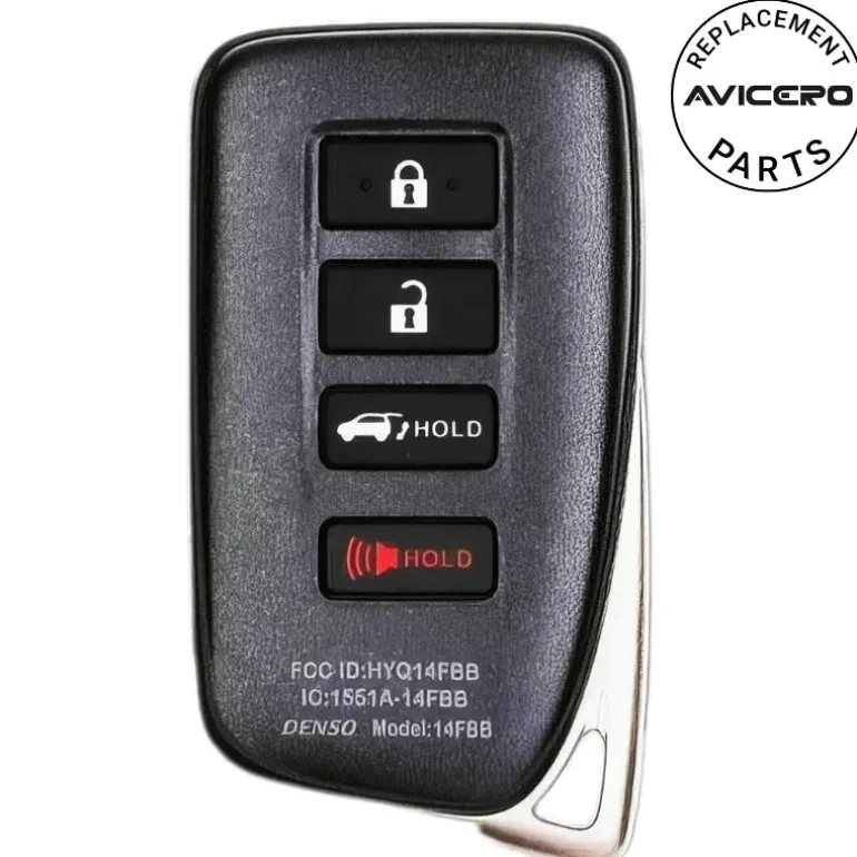 2017 Lexus RX450h Smart Key Fob PN: 89904-0E160, 89904-0E170, 89904-48C30