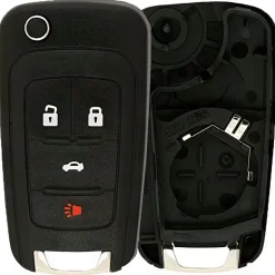 New Aftermarket Chevrolet Replacement Case for OHT01060512 4 Button Flipkey Remote