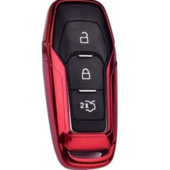 New Ford 3 Buttons Smart Key Leather Cover