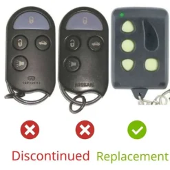1999 Nissan Maxima Remote FCC: A269ZUA078 PN: 28268-40U15, 28268-40U05