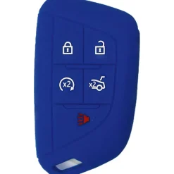 Silicone Key Fob Cover For Cadillac 5 Buttons Smart Key Remote