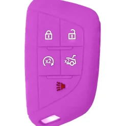 Silicone Key Fob Cover For Cadillac 5 Buttons Smart Key Remote