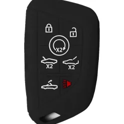 Silicone Key Fob Cover For Chevrolet 7 Buttons Smart Key Remote