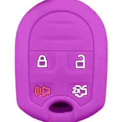 Silicone Key Fob Cover For Ford/Lincoln/Mercury 4 Buttons Remote Head Key