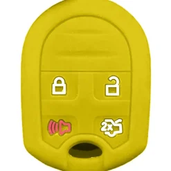 Silicone Key Fob Cover For Ford/Lincoln/Mercury 4 Buttons Remote Head Key