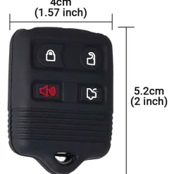 Silicone Key Fob Cover For Ford/Lincoln/Mercury 4 Buttons Remote