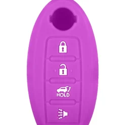 Silicone Key Fob Cover For Nissan 4 Buttons Smart Key Remote