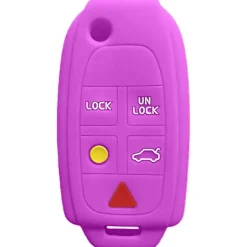 Silicone Key Fob Cover For Volvo 5 Buttons Flip Key Remote