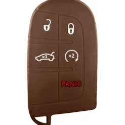 Silicone Protective Key Fob Cover For Jeep/Dodge/Chrysler 5 Buttons Smart Key Remote