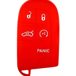 Silicone Protective Key Fob Cover For Jeep/Dodge/Chrysler 5 Buttons Smart Key Remote