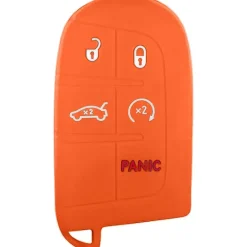 Silicone Protective Key Fob Cover For Jeep/Dodge/Chrysler 5 Buttons Smart Key Remote