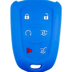 Silicone Protective Key Fob Cover For Cadillac 6 Buttons Regular Remote