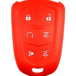 Silicone Protective Key Fob Cover For Cadillac 6 Buttons Regular Remote
