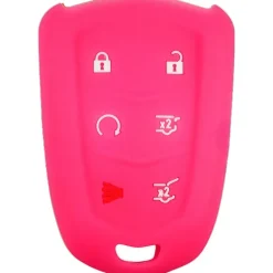 Silicone Protective Key Fob Cover For Cadillac 6 Buttons Regular Remote