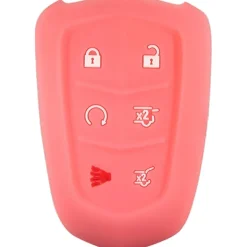 Silicone Protective Key Fob Cover For Cadillac 6 Buttons Regular Remote