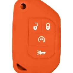 Silicone Protective Key Fob Cover For Jeep 4 Buttons Flipkey Remote